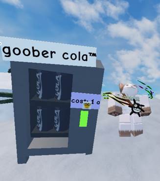 RubyPlayzz next to the Goober Cola