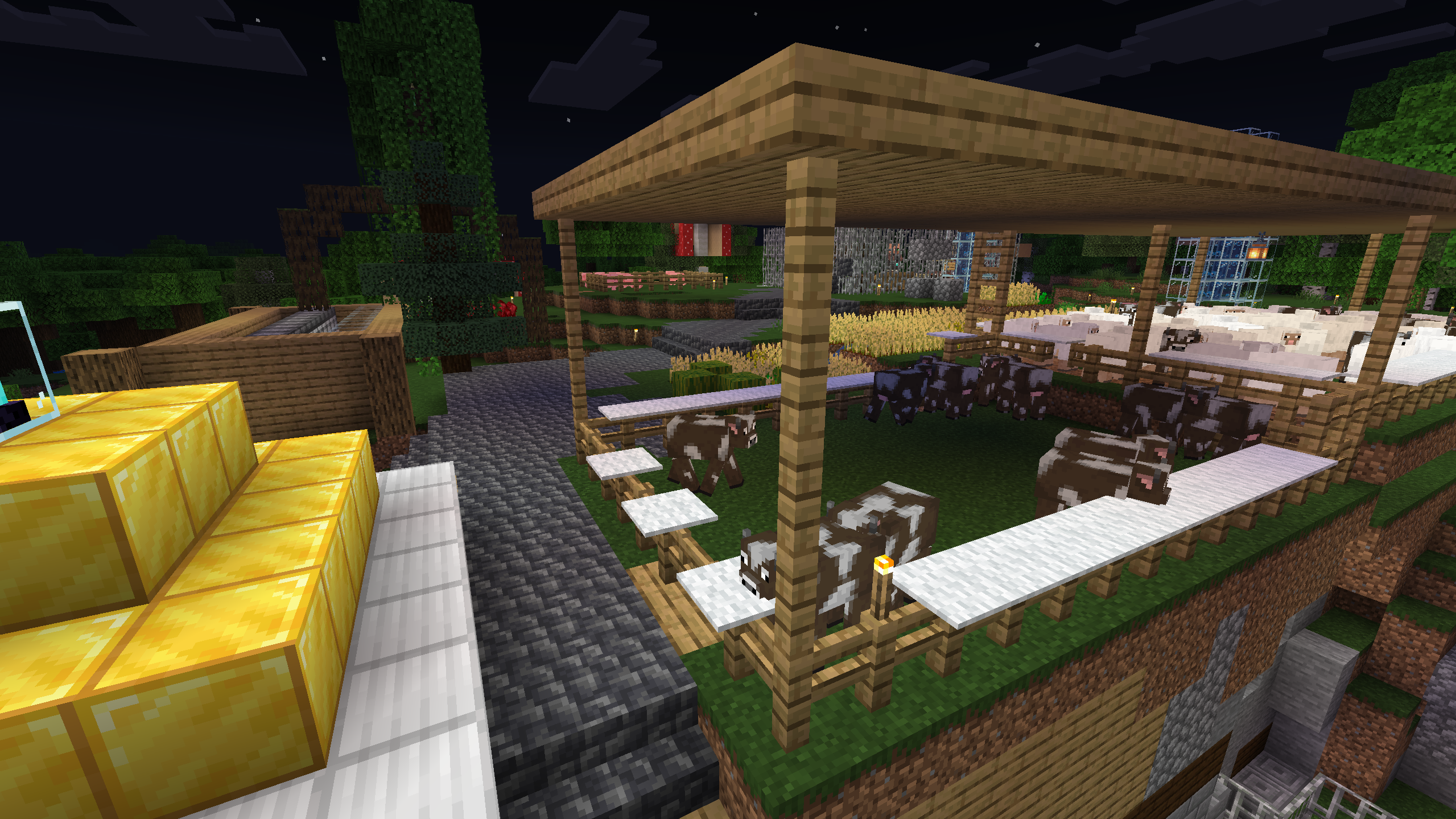 A view of the top of the base