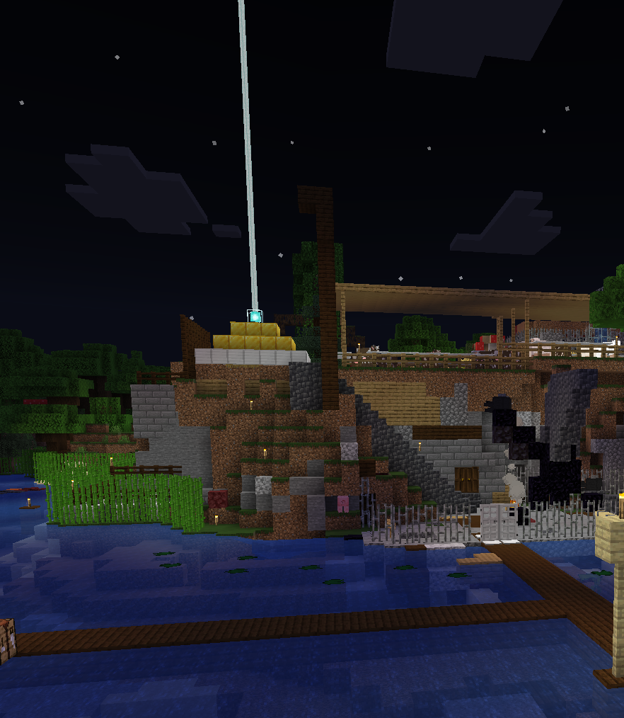 A view looking directly at the front of the base.