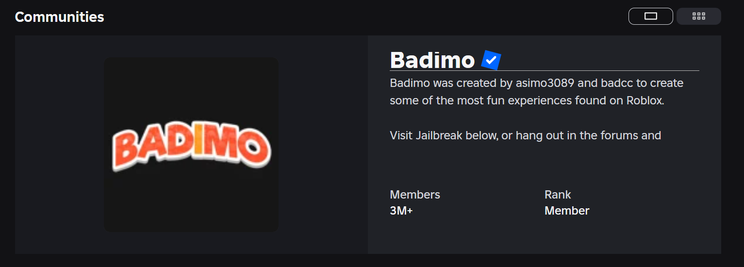 A screenshot of the Badimo Group